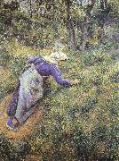 Camille Pissarro Collect grass oil painting